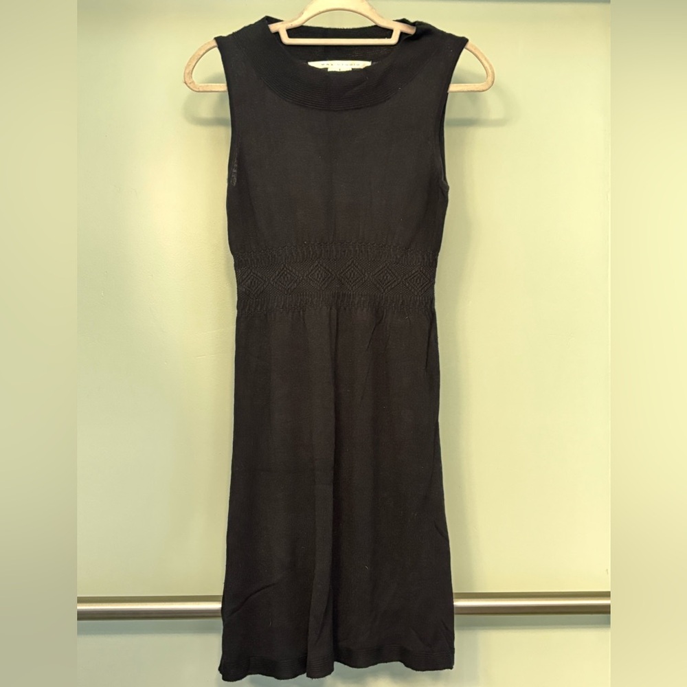 Max Studio Black Sleeveless Midi Dress